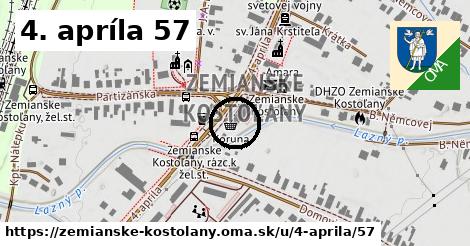 4. apríla 57, Zemianske Kostoľany