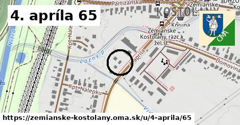 4. apríla 65, Zemianske Kostoľany