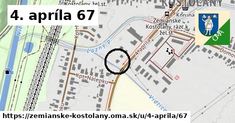 4. apríla 67, Zemianske Kostoľany