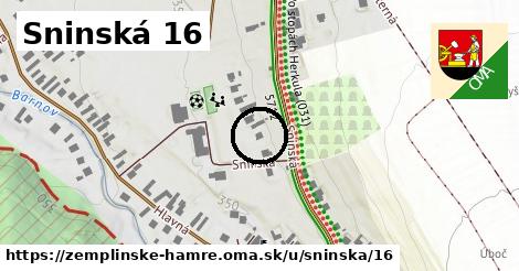 Sninská 16, Zemplínske Hámre