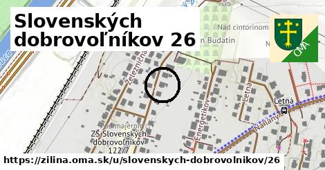 Slovenských dobrovoľníkov 26, Žilina