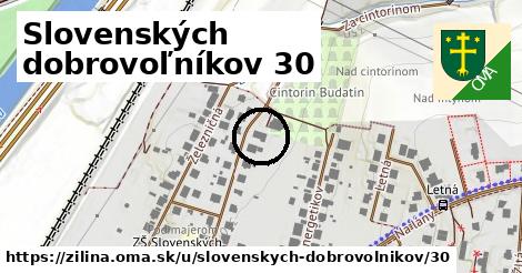 Slovenských dobrovoľníkov 30, Žilina