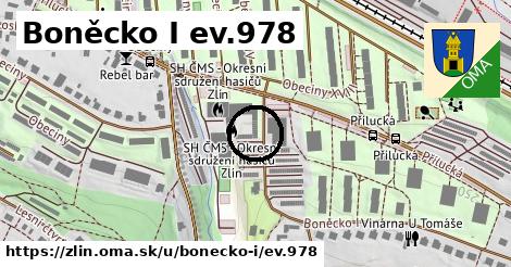 Boněcko I ev.978, Zlín
