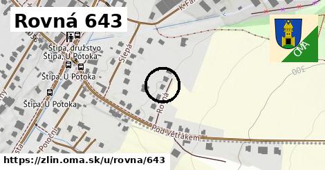 Rovná 643, Zlín