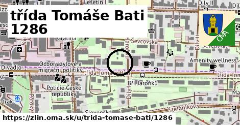 třída Tomáše Bati 1286, Zlín