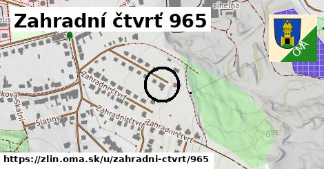 Zahradní čtvrť 965, Zlín