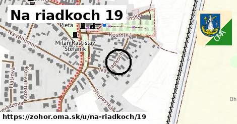 Na riadkoch 19, Zohor