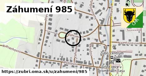 Záhumení 985, Zubří