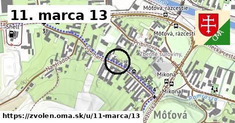 11. marca 13, Zvolen