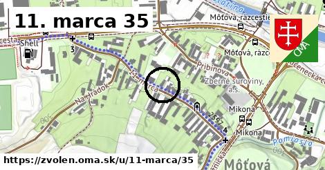 11. marca 35, Zvolen