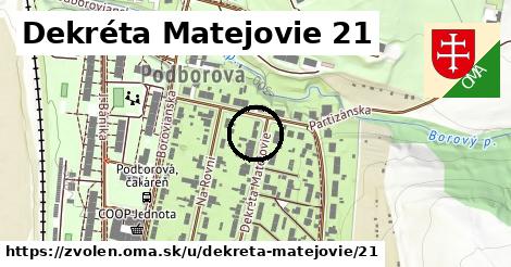 Dekréta Matejovie 21, Zvolen