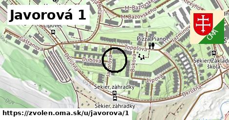 Javorová 1, Zvolen