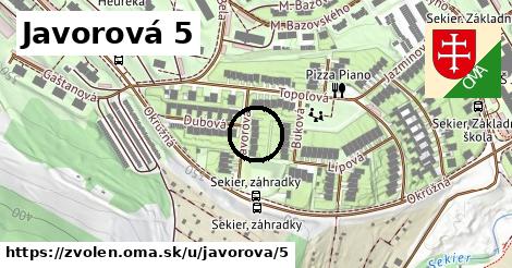 Javorová 5, Zvolen