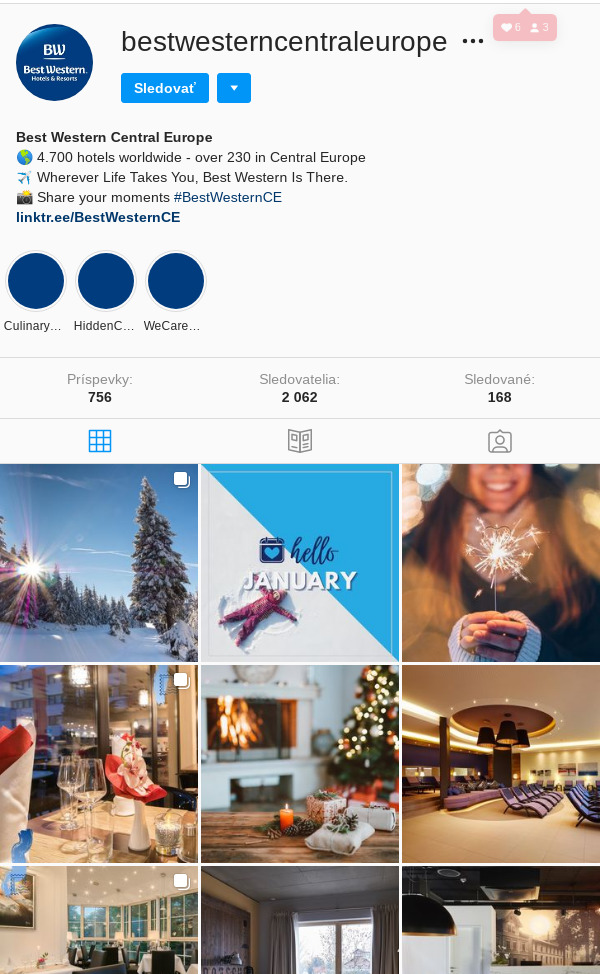 instgram foto @bestwesterncentraleurope
