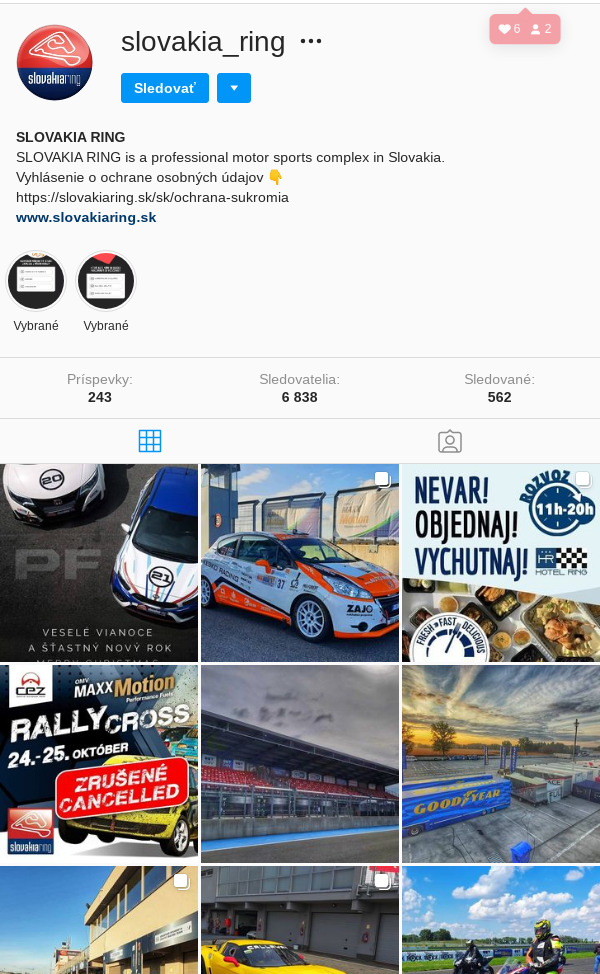 instgram foto @slovakia_ring