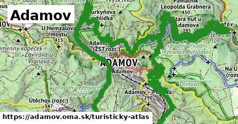 ikona Turistická mapa turisticky-atlas v adamov