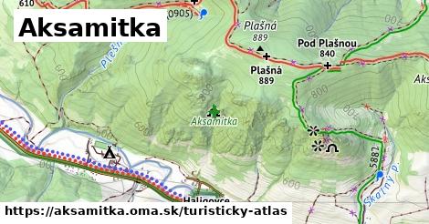 ikona Aksamitka: 0 m trás turisticky-atlas v aksamitka