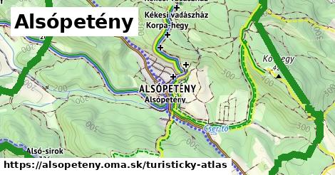 ikona Turistická mapa turisticky-atlas v alsopeteny