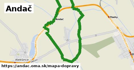 ikona Andač: 6,1 km trás mapa-dopravy v andac