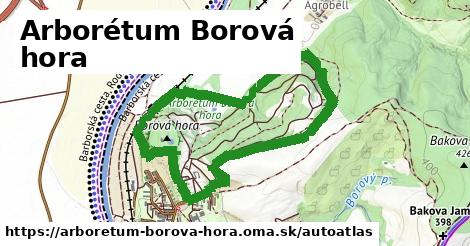 ikona Mapa autoatlas v arboretum-borova-hora