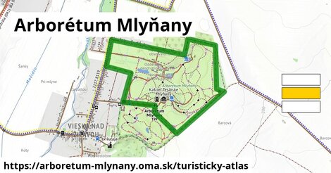 ikona Turistická mapa turisticky-atlas v arboretum-mlynany