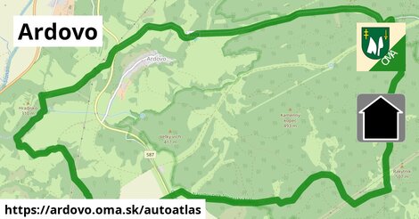 ikona Mapa autoatlas v ardovo