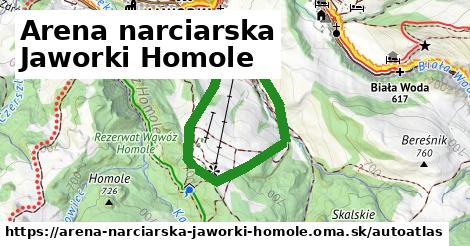 ikona Mapa autoatlas v arena-narciarska-jaworki-homole