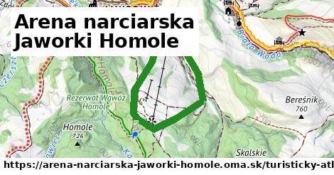 ikona Turistická mapa turisticky-atlas v arena-narciarska-jaworki-homole