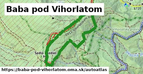 ikona Mapa autoatlas v baba-pod-vihorlatom