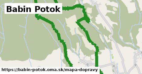 ikona Babin Potok: 0 m trás mapa-dopravy v babin-potok