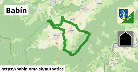 ikona Mapa autoatlas v babin