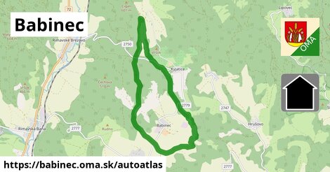 ikona Mapa autoatlas v babinec