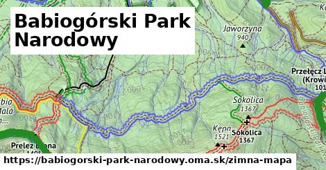 ikona Zimná mapa zimna-mapa v babiogorski-park-narodowy