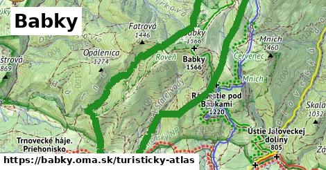 ikona Babky: 2,9 km trás turisticky-atlas v babky