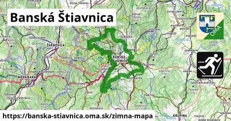 ikona Banská Štiavnica: 4,3 km trás zimna-mapa v banska-stiavnica