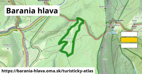 ikona Turistická mapa turisticky-atlas v barania-hlava