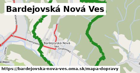 ikona Bardejovská Nová Ves: 4,9 km trás mapa-dopravy v bardejovska-nova-ves