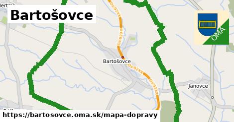 ikona Bartošovce: 13,1 km trás mapa-dopravy v bartosovce