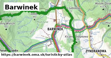 ikona Turistická mapa turisticky-atlas v barwinek