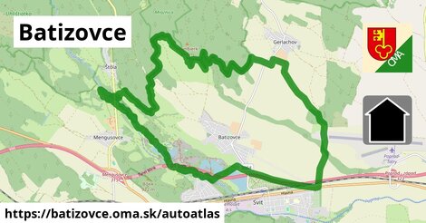 ikona Mapa autoatlas v batizovce