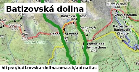 ikona Mapa autoatlas v batizovska-dolina