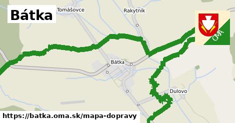 ikona Bátka: 0 m trás mapa-dopravy v batka