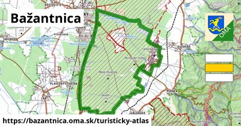 ikona Bažantnica: 0 m trás turisticky-atlas v bazantnica