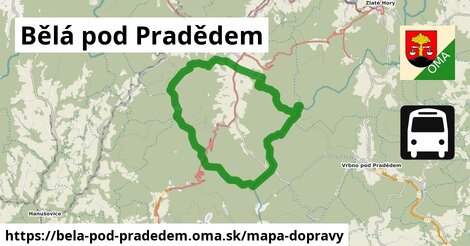 ikona Mapa dopravy mapa-dopravy v bela-pod-pradedem