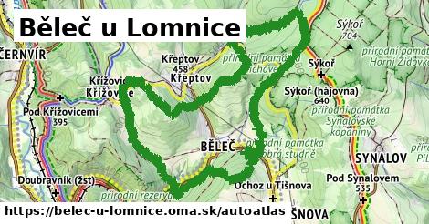 ikona Mapa autoatlas v belec-u-lomnice