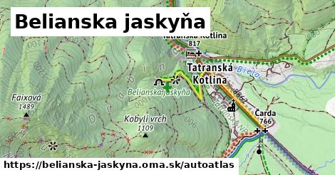 ikona Mapa autoatlas v belianska-jaskyna