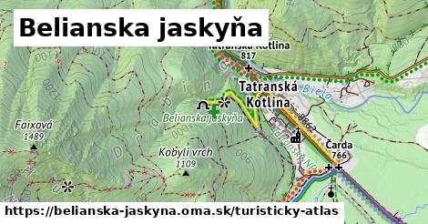 ikona Turistická mapa turisticky-atlas v belianska-jaskyna