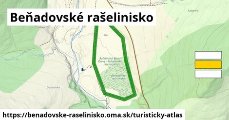 ikona Beňadovské rašelinisko: 0 m trás turisticky-atlas v benadovske-raselinisko