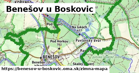 ikona Benešov u Boskovic: 26 km trás zimna-mapa v benesov-u-boskovic