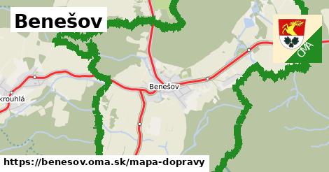 ikona Benešov: 9,4 km trás mapa-dopravy v benesov